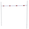 Height restriction barrier | with 2 square posts | cross tube length: 4000 mm | for casting in concrete | without barrier of aluminium tube